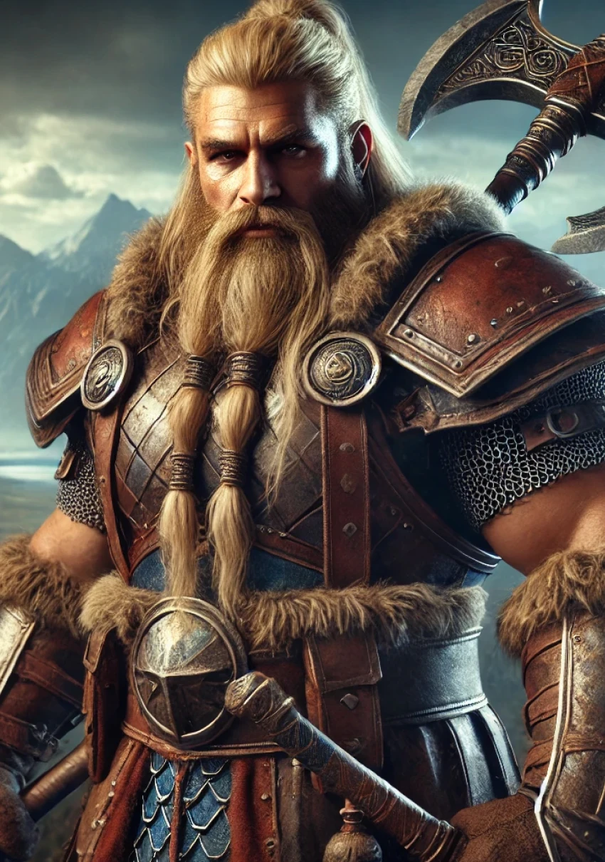 Дварф варвар — портрет персонажа D&D