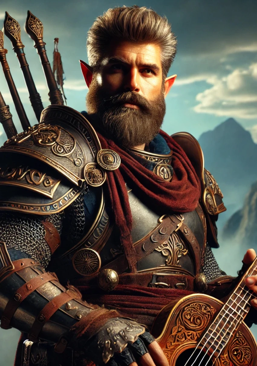 Дварф бард — портрет персонажа D&D