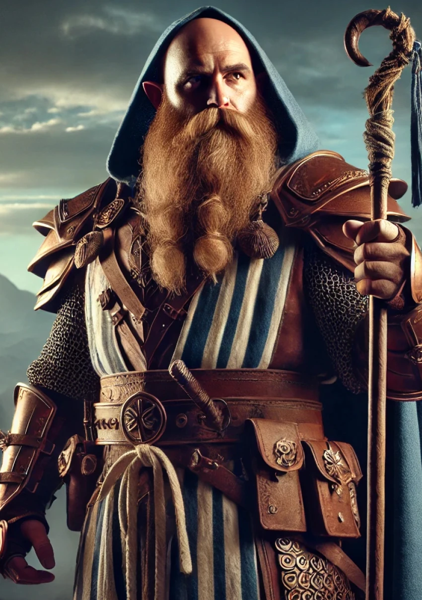 Дварф монах — портрет персонажа D&D