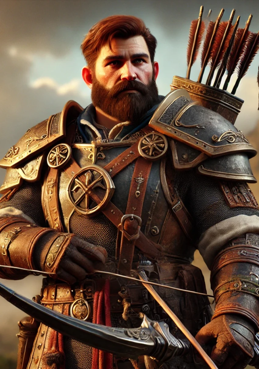 Дварф следопыт — портрет персонажа D&D
