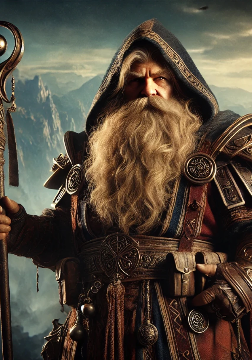 Дварф колдун — портрет персонажа D&D