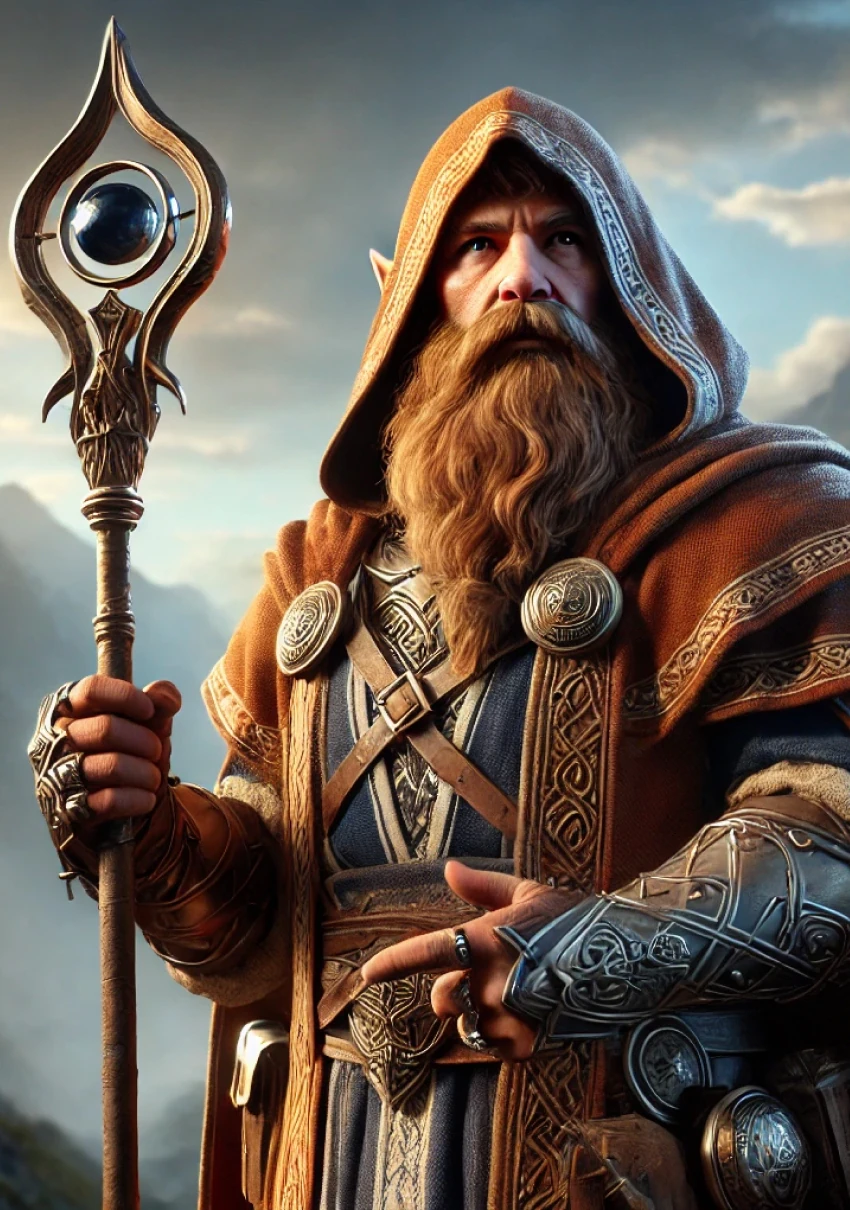 Дварф волшебник — портрет персонажа D&D