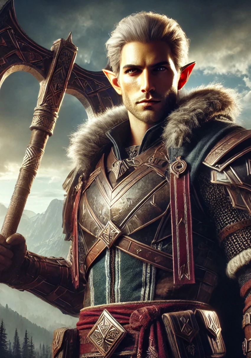 Эльф варвар — портрет персонажа D&D