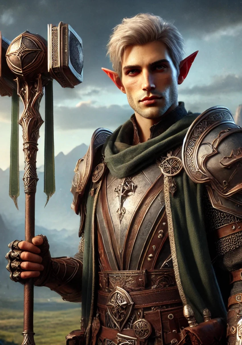 Эльф жрец — портрет персонажа D&D