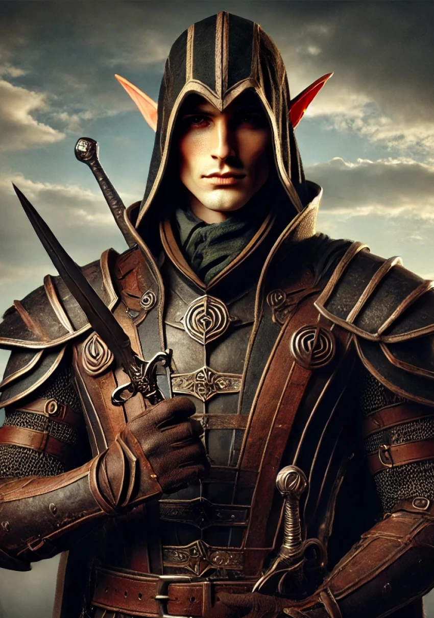 Эльф плут — портрет персонажа D&D