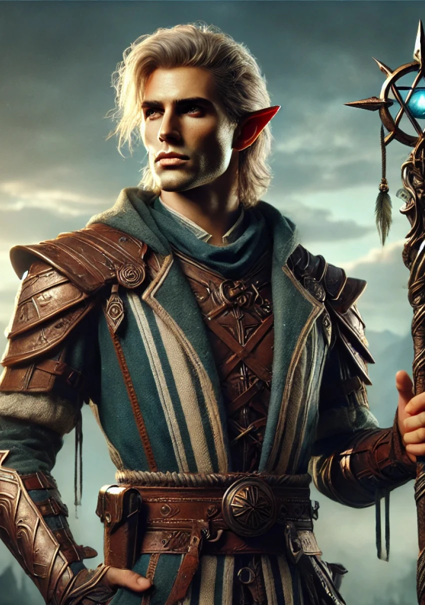 Эльф чародей — портрет персонажа D&D