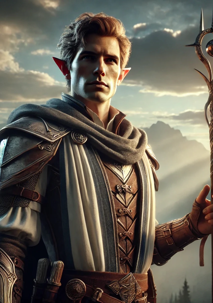 Эльф волшебник — портрет персонажа D&D