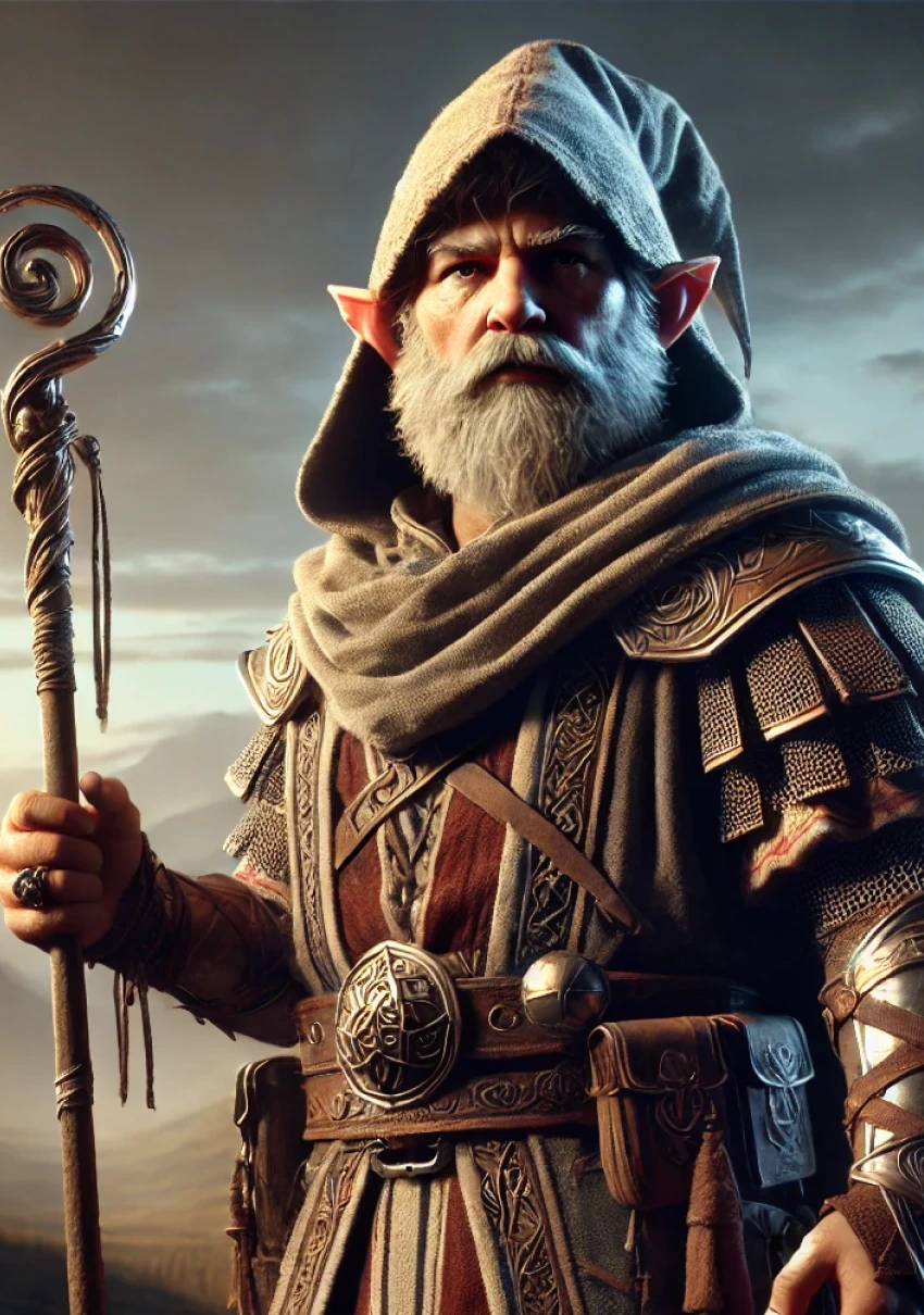 Гном волшебник — портрет персонажа D&D