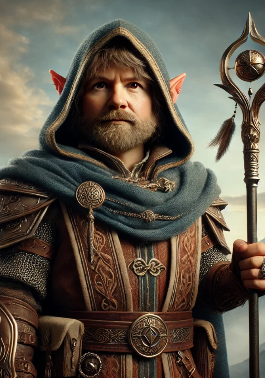 Полурослик волшебник — портрет персонажа D&D