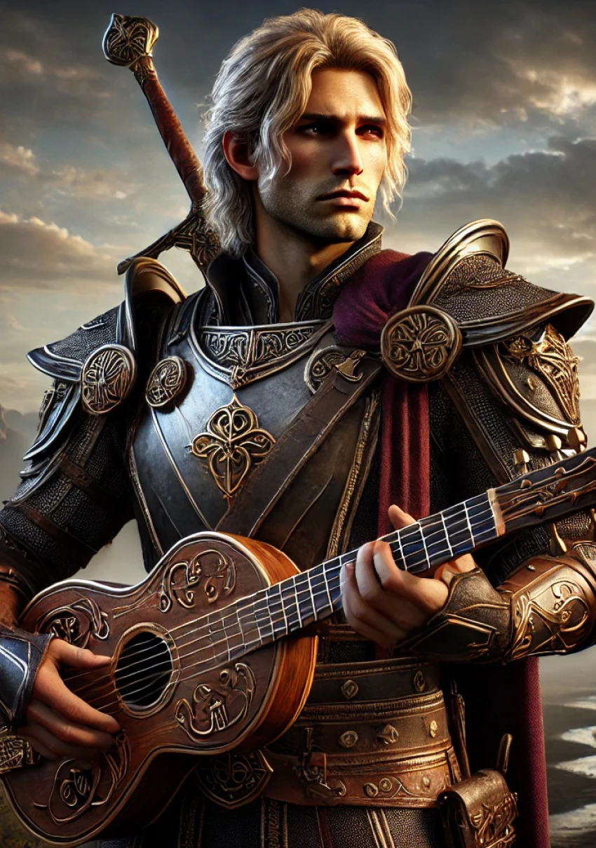 Человек бард — портрет персонажа D&D