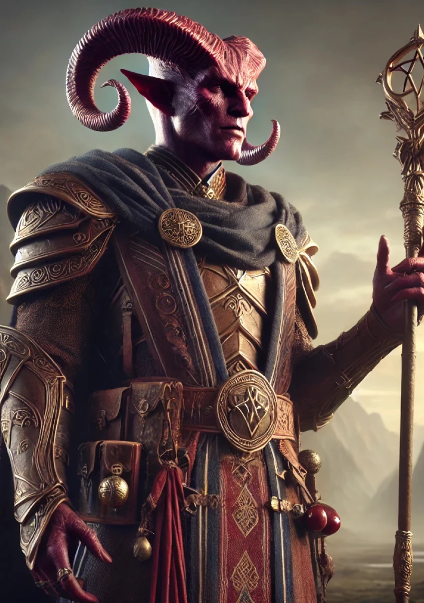 Тифлинг волшебник — портрет персонажа D&D